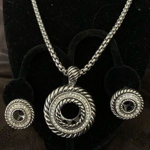 David Yurman-like Pendant and Earrings